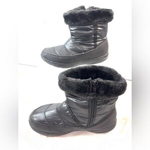 Everlast PIPER 7 Puffer Fur Lined Black Zip-Up Booties Shoes